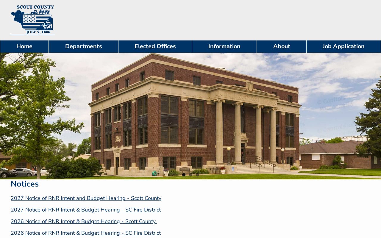 Scott County Kansas government website with courthouse and county office information